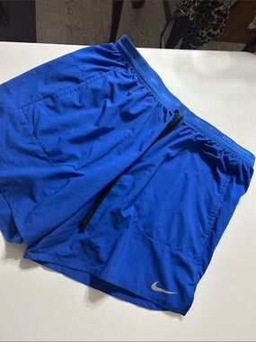 Nike Royal Blue Men's Running Shorts with Swoosh